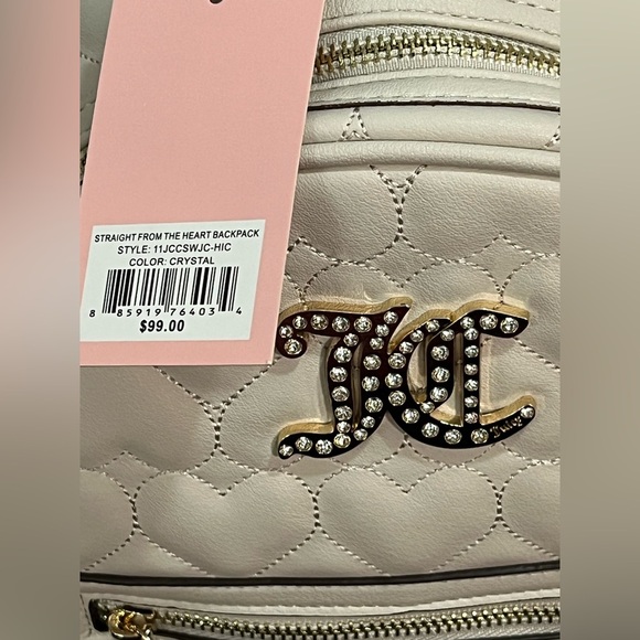 NWT Juicy Couture Straight From The Heart Backpack Color: Crystal - Picture 2 of 10
